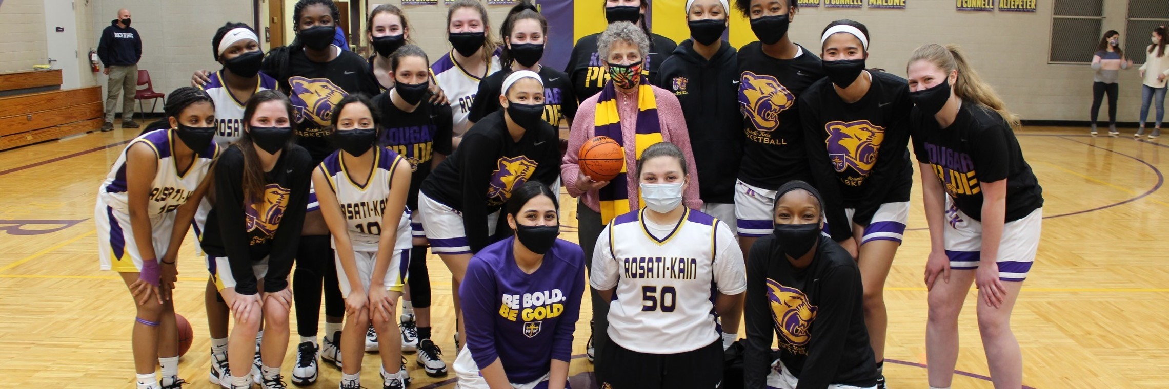 Sister Nancy with the Rosati-Kain Basketball Team