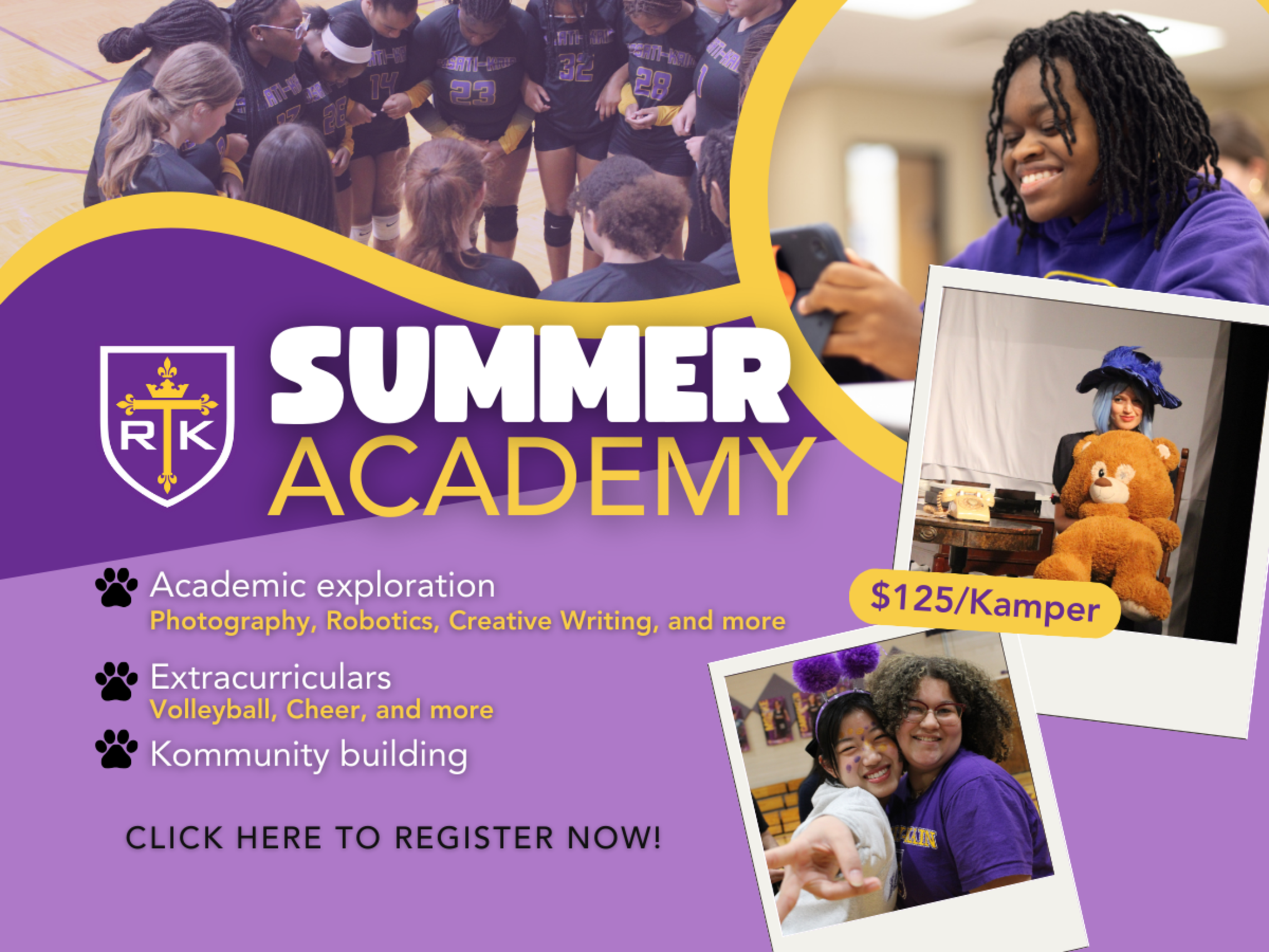 Summer Academy Website Image Carousel